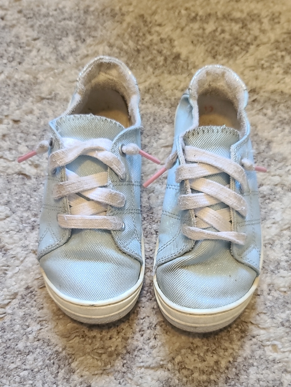 10 for $25 - George Girls Toddler 12 Light Blue & Silver Sneakers